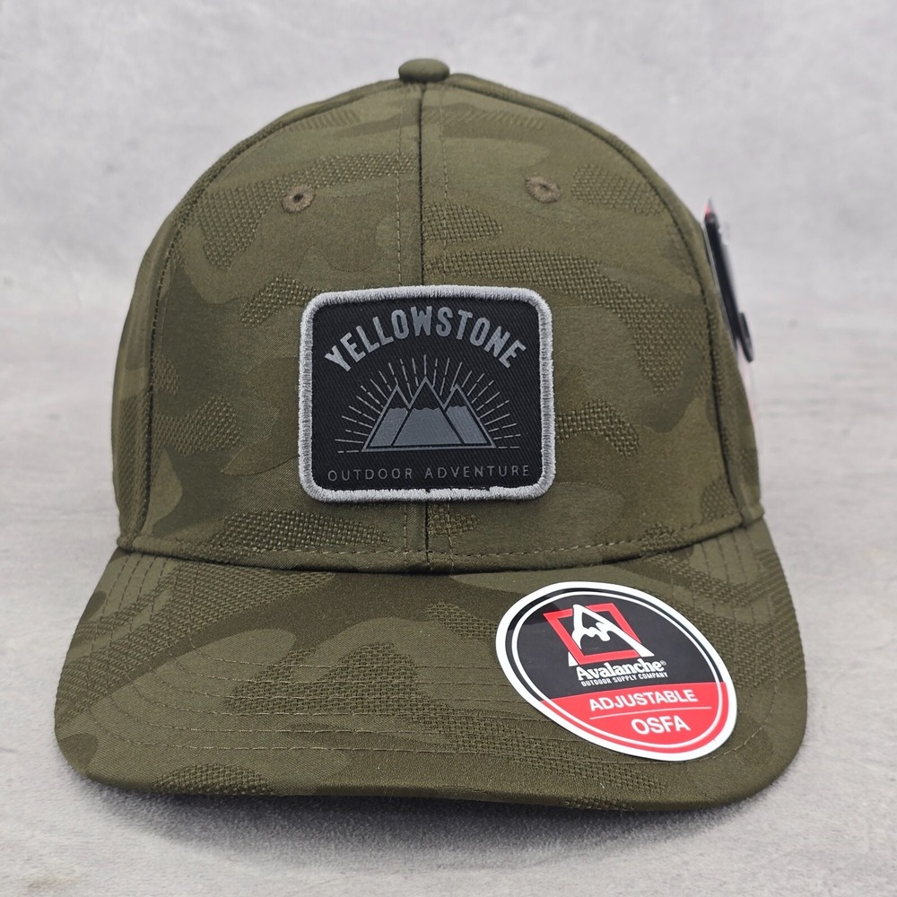 Avalanche YELLOWSTONE Hat Camo Adjustable‎ Strapback Green Color One Size Cap